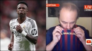 El periodista de El Salvador que no votó a Vinicius para el Balón de Oro posó con una camiseta del Barça.