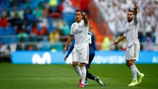 Foto de archivo de Carvajal y Lucas Vázquez en un partido del Real Madrid. (EP)