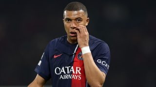 Kylian Mbappé, durante un partido con el PSG. (Getty)