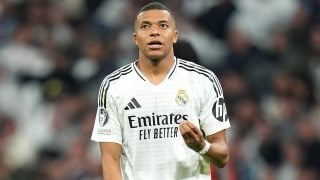 Kylian Mbappé, durante el partido del Real Madrid contra el Milan en Champions League. (Getty)