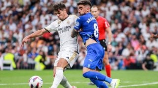 Brahim y Arambarri en el último Real Madrid-Getafe. (EP)