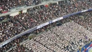 La afición del Bernabéu canta a Vinicius