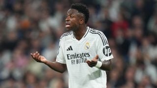 Vinicius Jr. refleja su desconcierto durante un partido. (Getty)