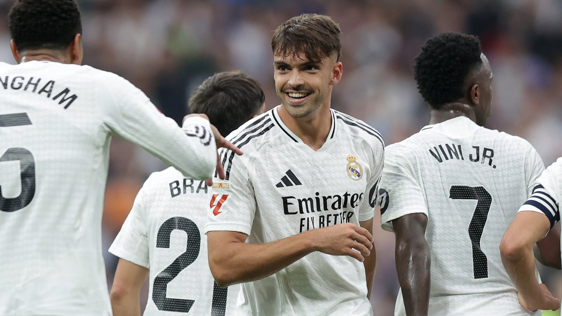 Raúl Asencio con el Real Madrid. (GETTY)