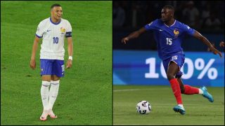 Kylian Mbappé y Konaté, con Francia. (Getty)