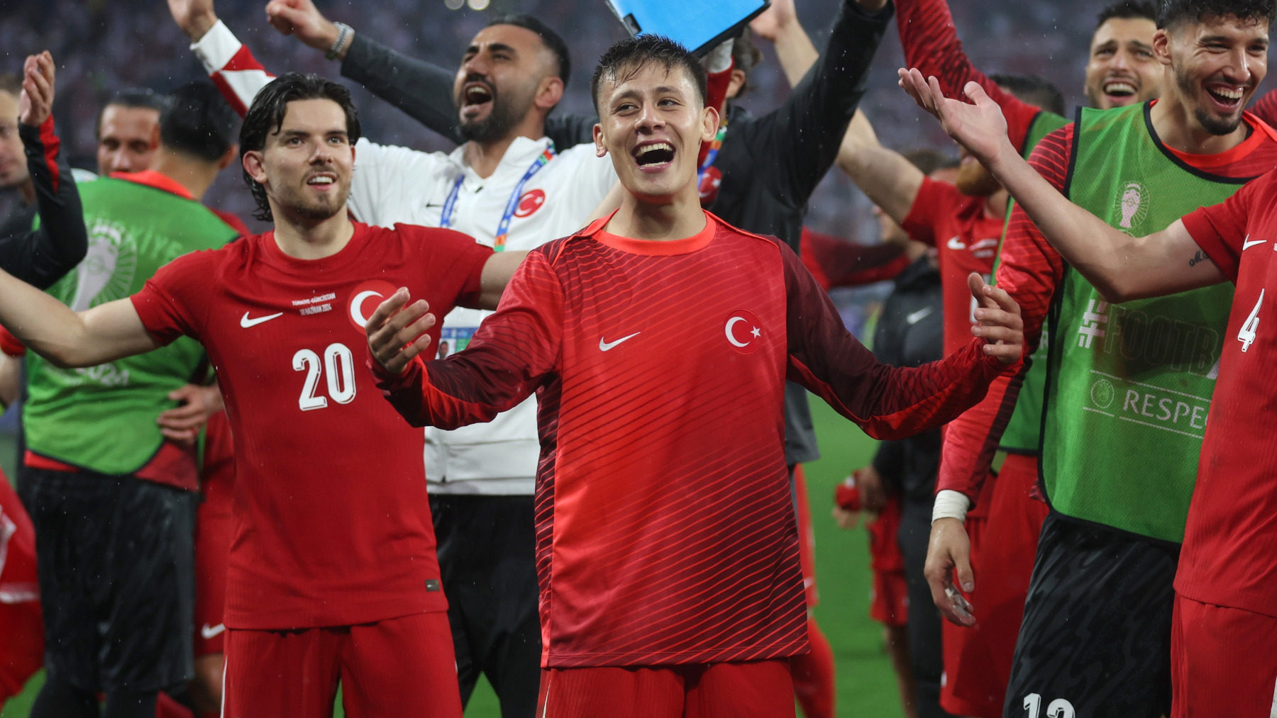 Arda Güler con Turquía en la Eurocopa. (GETTY)