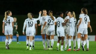 Las jugadoras del Real Madrid celebran un gol. (EFE)