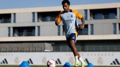 Rodrygo Goes, en un entrenamiento. (Realmadrid.com)