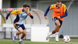 Mbappé durante un entrenamiento. (Realmadrid.com)