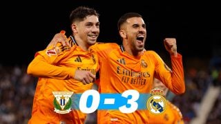 El Real Madrid derrotó al Leganés por 0-3.