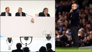 Guardiola y la Asamblea del Real Madrid.