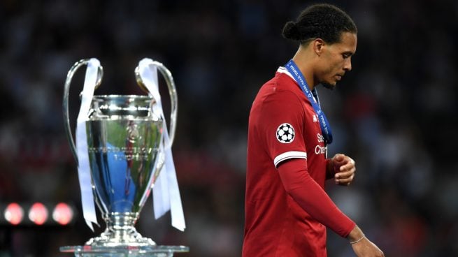 Van Dijk tras la final de Champions League perdida en 2018. (GETTY)