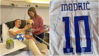 Modric ofrece su Balón de Oro a un joven que sufrió un grave accidente en el cráneo.