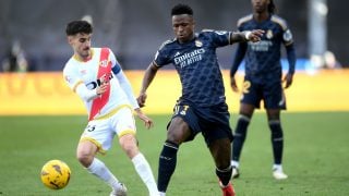 Vinicius, durante el partido contra el Rayo Vallecano de la temporada pasada. (Getty)