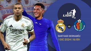 Real Madrid y Getafe se miden en el Bernabéu.