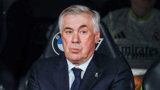 Ancelotti, durante un partido con el Real Madrid. (Getty)