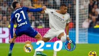 El Real Madrid derrotó 2-0 al Getafe.