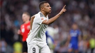 Mbappé celebra un gol contra el Getafe. (Realmadrid.com)