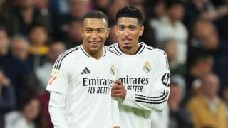 Mbappé y Bellingham, durante un partido con el Real Madrid. (Getty)