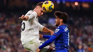 Raúl Asencio durante el Real Madrid-Getafe. (EFE)