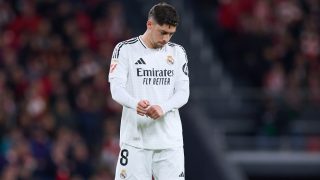 Fede Valverde en el partido frente al Athletic Club. (EUROPAPRESS)