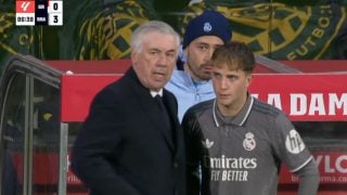 Yáñez con Ancelotti.