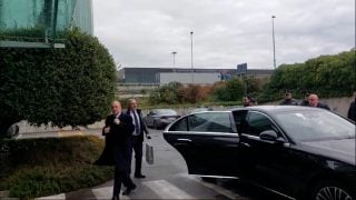 Florentino en su llegada a Bérgamo.