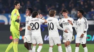 El Real Madrid celebra la victoria ante la Atalanta. (Getty)