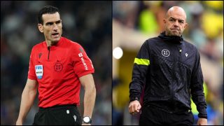 Juan Martínez Munuera y Pablo González Fuertes. (Getty)