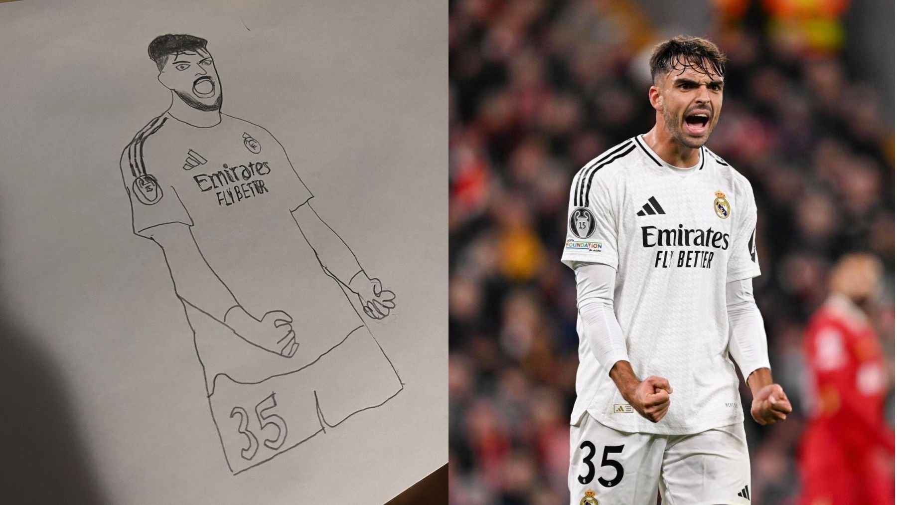 El dibujo de Ana para Raúl Asencio.