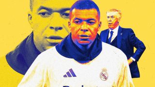 Mbappé y Ancelotti.