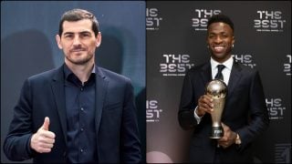 Iker Casillas felicita a Vinicius por ganar el The Best.