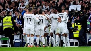 Los jugadores del Real Madrid ante el Sevilla. (Getty)