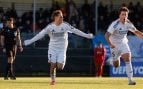 Yáñez y Barroso con el Juvenil A del Real Madrid. (realmadrid.com)