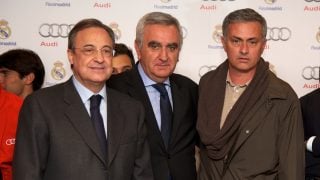 Florentino Pérez y José Mourinho. (Getty)