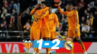 El Real Madrid remontó para ganar 1-2 al Valencia.