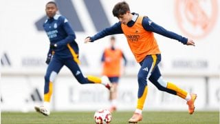 Arda Güler, durante un entrenamiento. (Realmadrid.com)