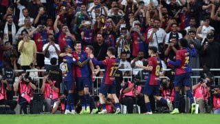 El Barcelona celebra un gol en la final de la Supercopa. (Getty)