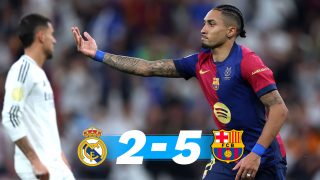 El Barcelona conquistó la Supercopa tras golear por 5-2 al Real Madrid.