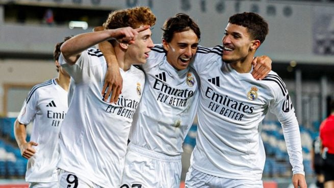 El Real Madrid Castilla celebra su victoria ante el Alcoyano. (realmadrid.com)