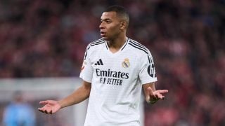 Kylian Mbappé, durante un partido con el Real Madrid. (Getty)