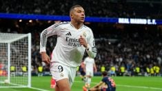 Kylian Mbappé celebra su gol ante el Celta. (Getty)