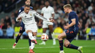 Mbappé en el Real Madrid-Celta de Vigo. (Getty)
