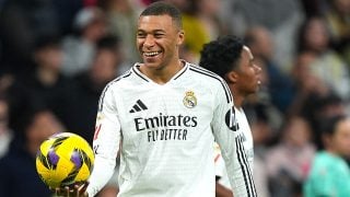 Mabppé celebra uno de sus goles contra Las Palmas. (Getty)