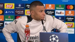 Mbappé, en rueda de prensa.