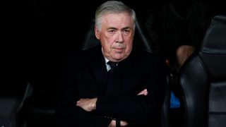 Ancelotti, durante un partido con el Real Madrid. (Getty)