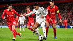 Bellingham en el Liverpool-Real Madrid. (Getty)