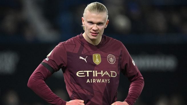 Erling Haaland con el Manchester City. (GETTY)