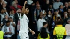 Rodrygo celebra su gol ante el Salzburgo. (EFE)