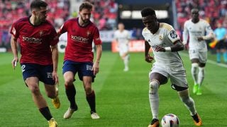 Vinicius en el Osasuna-Real Madrid de la pasada temporada. (Getty)